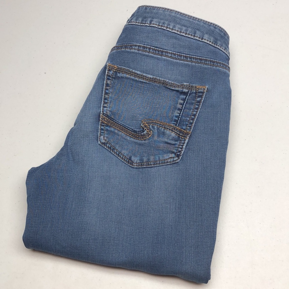 LIGHTWASH SILVER IZZY MID-RISE SKINNY JEANS 28x31 ⭐️
